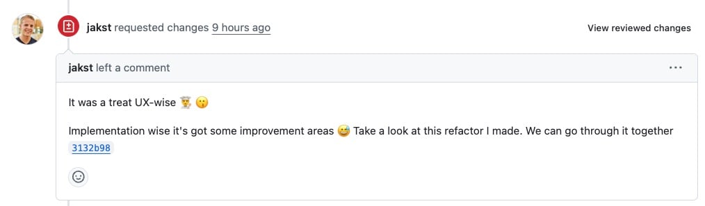 pr review "nearly there"