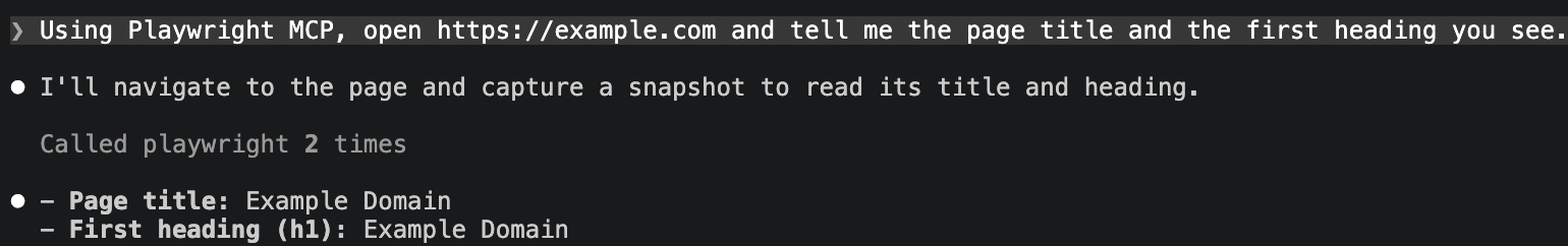 Claude Code reading a real page through Playwright MCP, not describing one
from
memory