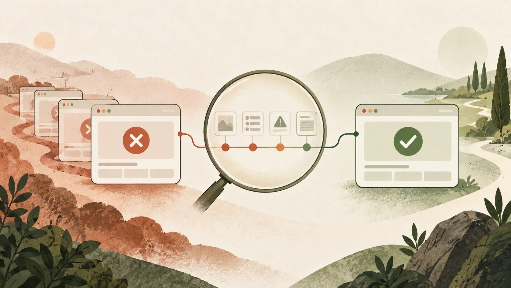 Failed browser test becoming a passing test after its history and traces are examined